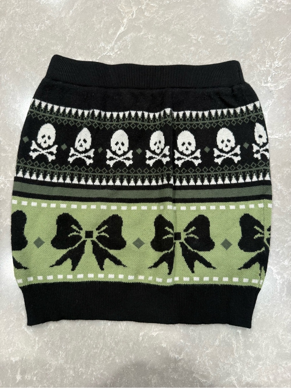 Romwe Skull Bow Knit Cardigan & Mini Skirt Set Goth Fairy Grunge Size Small - Picture 2 of 9